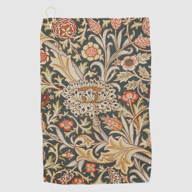 William Morris Trent Garden Blume Classic Botanic Golfhandtuch (Vorderseite)