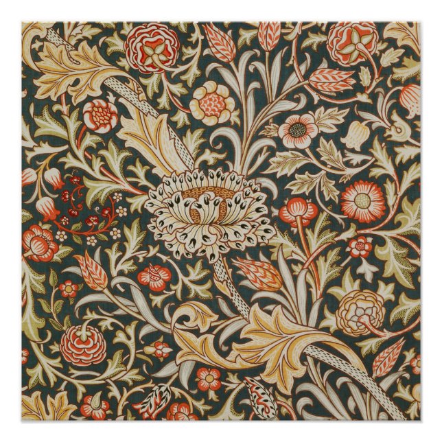 William Morris Trent Garden Blume Classic Botanic Poster (Vorderseite)