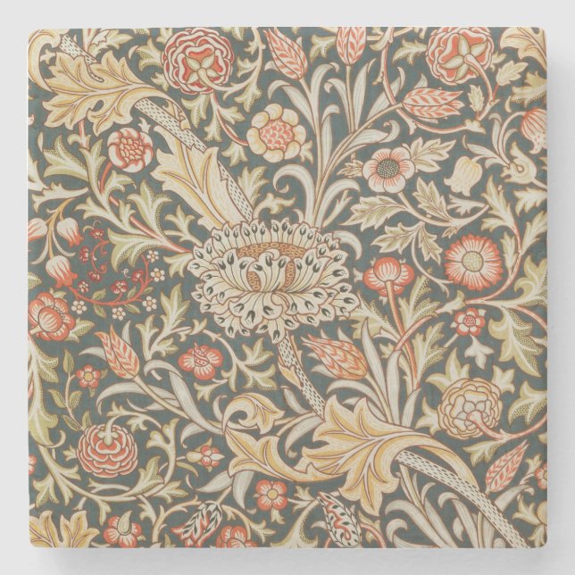 William Morris Trent Garden Blume Classic Botanic Steinuntersetzer (Vorderseite)