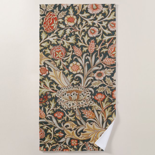 William Morris Trent Garden Blume Classic Botanic Strandtuch (Vorderseite)
