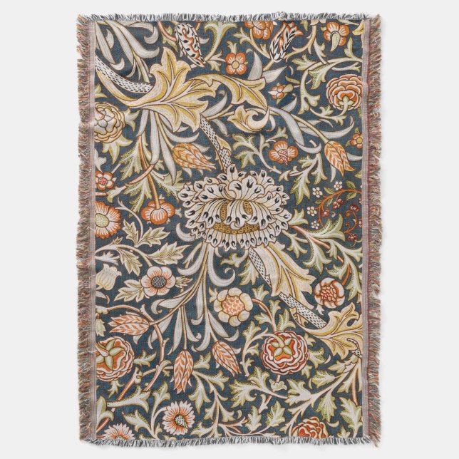 William Morris Trent Garden Blume Pattern Classic Decke (Vorderseite Vertikal)