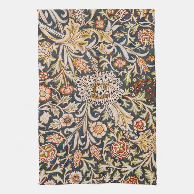 William Morris Trent Garden Blume Pattern Classic Geschirrtuch (Vertikal)