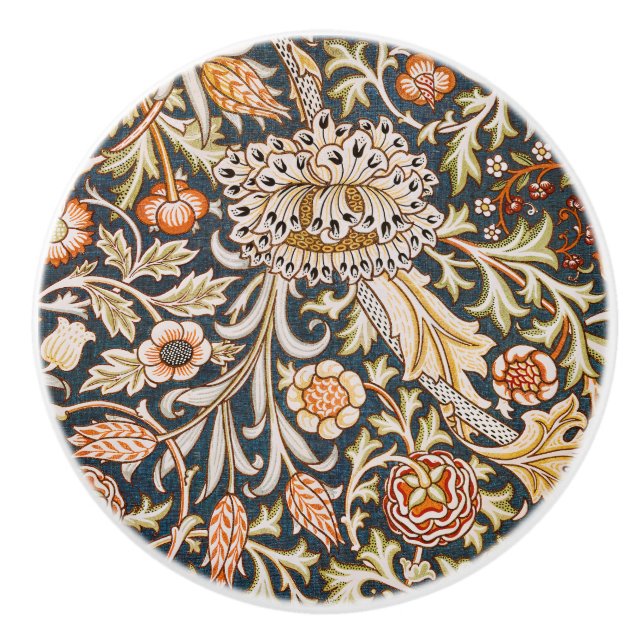 William Morris Trent Garden Blume Pattern Classic Keramikknauf (Vorderseite)