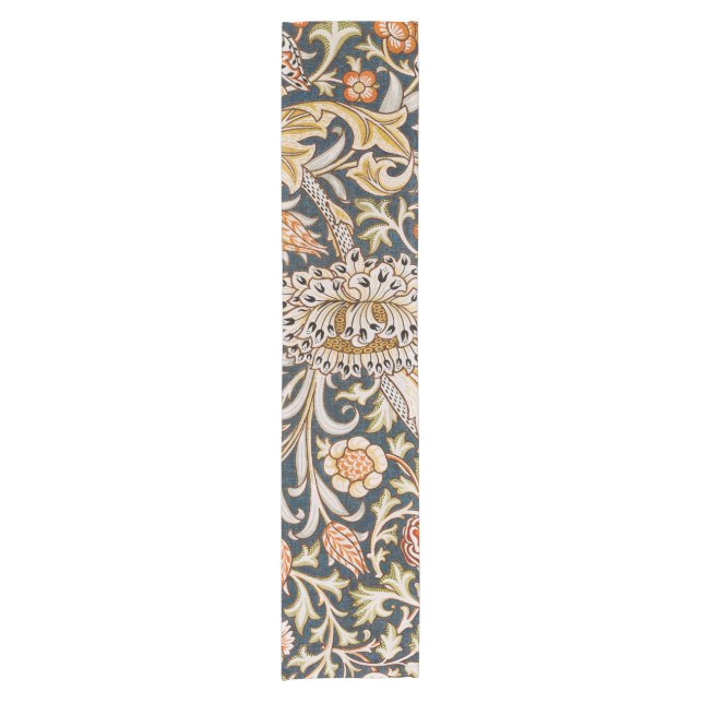 William Morris Trent Garden Blume Pattern Classic Kurzer Tischläufer (Vorderseite)