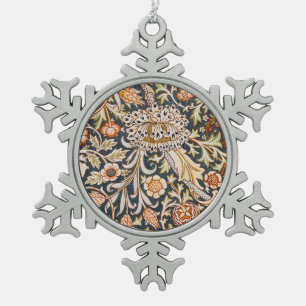 William Morris Trent Garden Blume Pattern Classic Schneeflocken Zinn-Ornament