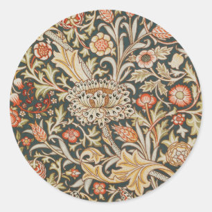 William Morris Trent Garten Blumen Classic Botanic Runder Aufkleber