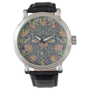 William Morris Tudor Rose Wallpaper Armbanduhr