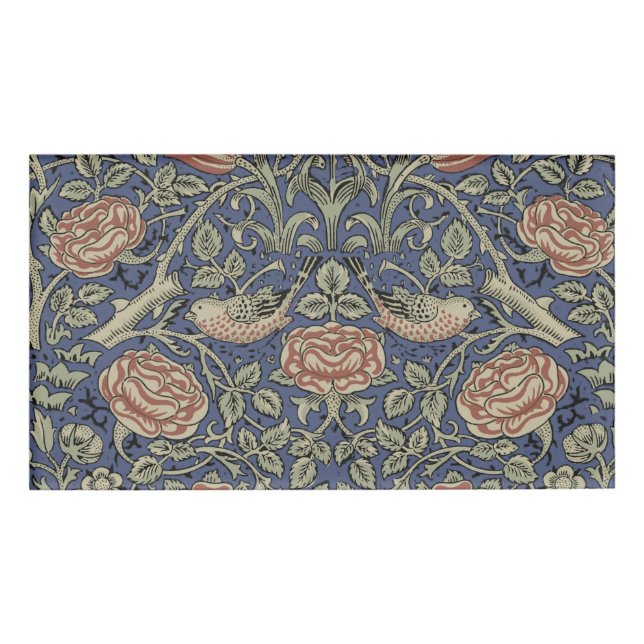 William Morris Tudor Rose Wallpaper Namenschild (Vorderseite)