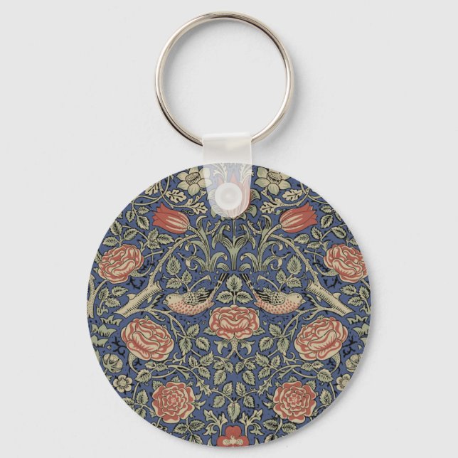 William Morris Tudor Rose Wallpaper Schlüsselanhänger (Vorderseite)