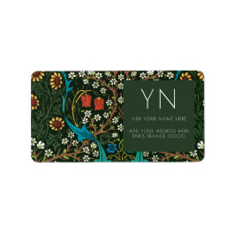 WILLIAM MORRIS TULIP ADRESSE ETIKETT ADRESSAUFKLEBER