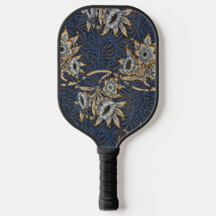 william morris tulip and willow tapestry pattern pickleball schläger