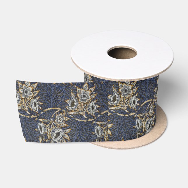 william morris tulip and willow tapestry pattern satinband (Spule)