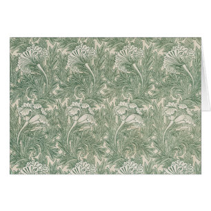 William Morris tulip fond textile vert