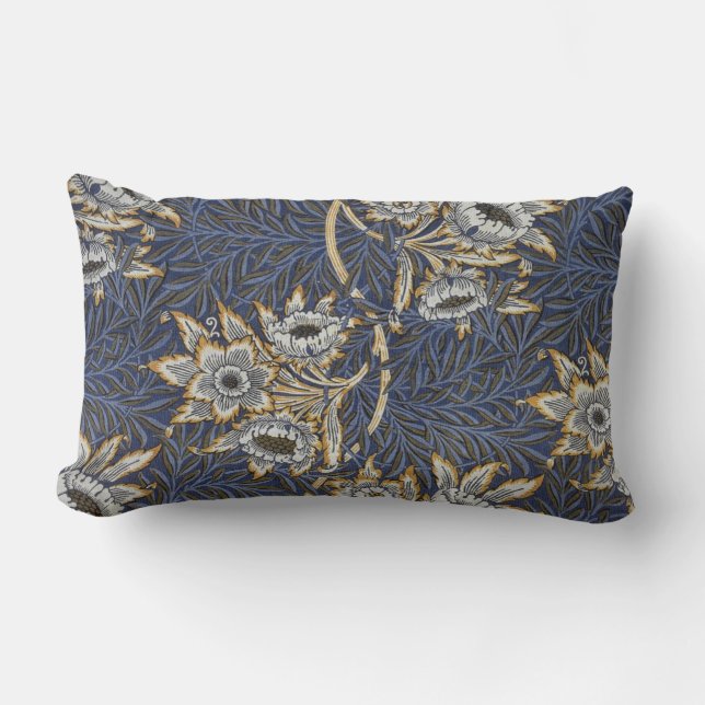 William Morris Tulip und Willow Floral Pattern Lendenkissen (Vorderseite)