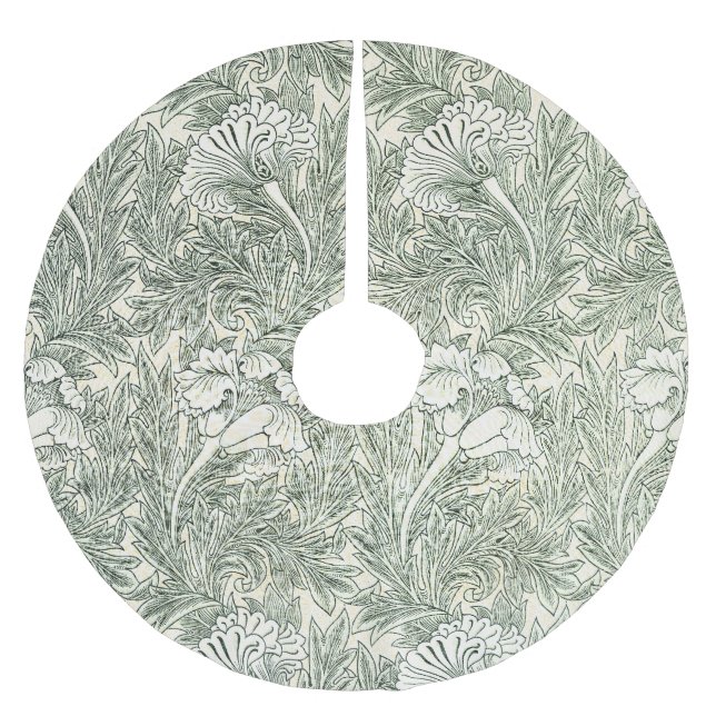 William Morris Tulip Wallpaper Classic Green Polyester Weihnachtsbaumdecke (Vorderseite)