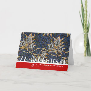 William Morris Tulip Willow Blue Muster Feiertagskarte