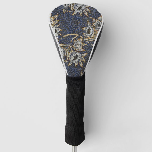 William Morris Tulip Willow Blue Muster Golf Headcover (Vorderseite)