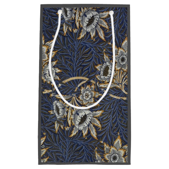 William Morris Tulip Willow Blue Muster Kleine Geschenktüte (Vorderseite)