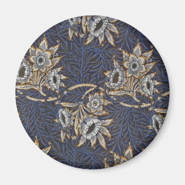 William Morris Tulip Willow Blue Muster Magnet (Vorne)