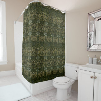 William Morris : Tulipe verte et rideau de douche