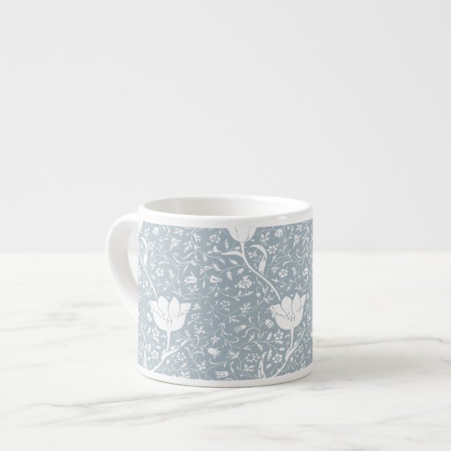 William Morris Tulips in weißem Muster Espressotasse (Vorderseite Links)