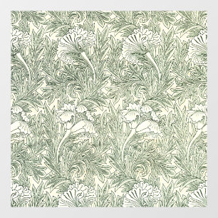 William Morris Tulpe Grüne Florale Kunst Druck Fensteraufkleber