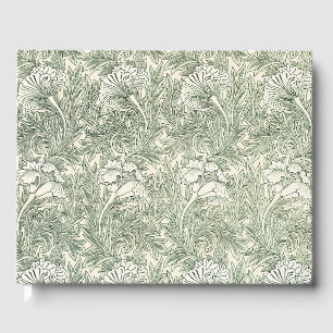 William Morris Tulpe Grüne Florale Kunst Druck Gästebuch