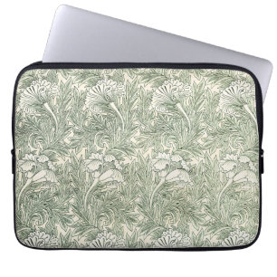 William Morris Tulpe Grüne Florale Kunst Druck Laptopschutzhülle