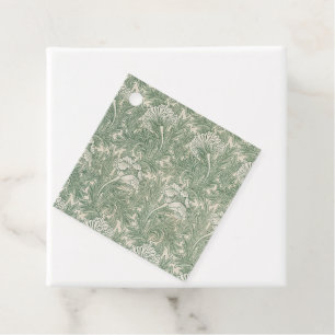 William Morris Tulpe Tapete grün Geschenkanhänger