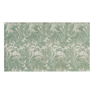 William Morris Tulpe Tapete grün Namenschild