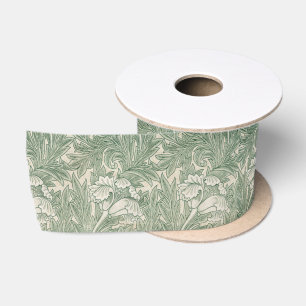 William Morris Tulpe Tapete grün Satinband