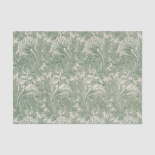 William Morris Tulpe Tapete grün Seidenpapier