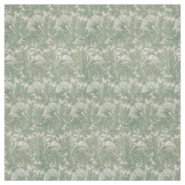 William Morris Tulpe Tapete grün Stoff (Muster)
