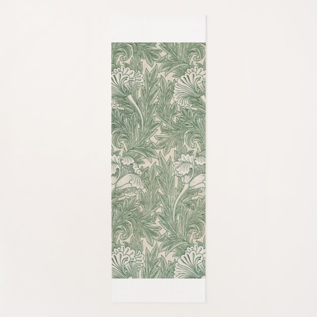 William Morris Tulpe Tapete grün Yogamatte (Vorderseite)