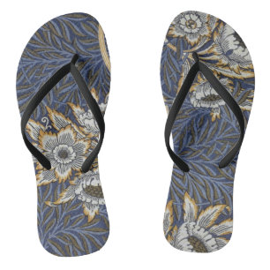 William Morris Tulpe und Weide Blumengestaltung Flip Flops