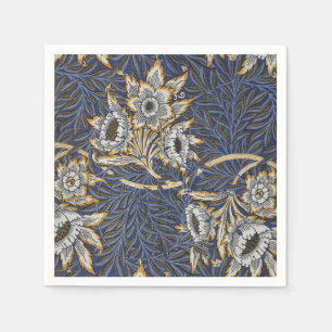 William Morris Tulpe und Weide Blumengestaltung Serviette