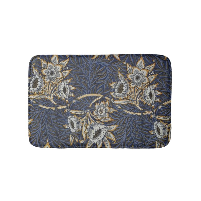 William Morris Tulpe und Weide Tapetenmuster Badematte (Vorderseite)