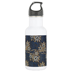 William Morris Tulpe Weidenmuster Blaue Flora Edelstahlflasche