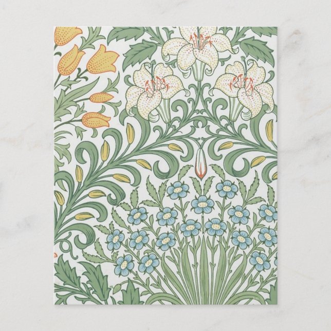 William Morris - Tulpen & Lilien Blumenmuster (Vorderseite)