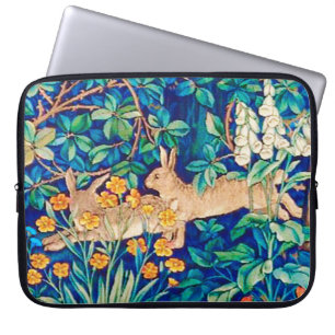 William Morris "Two Hares" Wild Rabbits Print Laptopschutzhülle