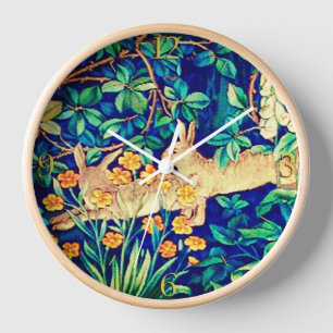 William Morris "Two Hares" Wild Rabbits Uhr