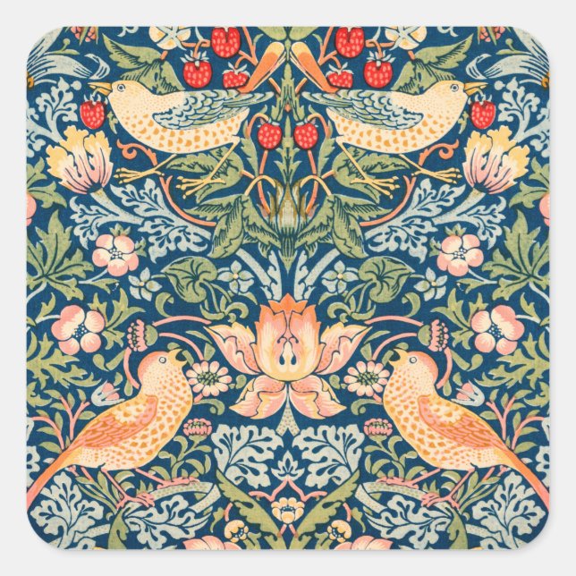 WILLIAM MORRIS UMSCHLAG AUFKLEBER "STRAWBERRY THIE (Vorderseite)