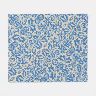 William Morris Venezianisch Blaue Fliesen Kunst Fleecedecke