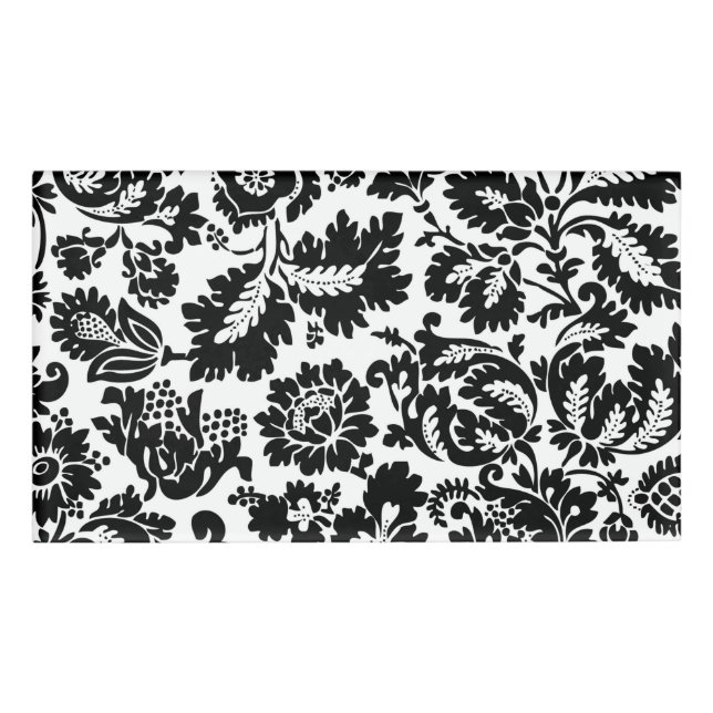William Morris Venezianisch Damask Brocade Namenschild (Vorderseite)