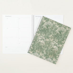 William Morris Vert Sauge Motif Tulipe : Vintage