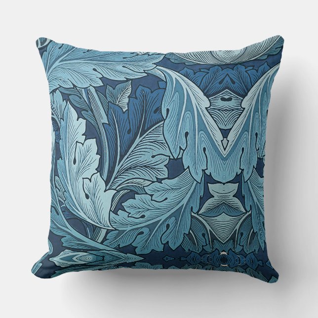 William Morris Vintag Acanthus Foliage Blue Kissen (Vorderseite)