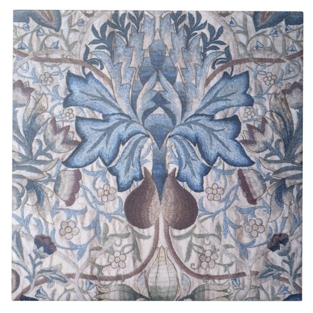 William Morris - Vintag Artichoke Blume Pattern Fliese (Vorderseite)