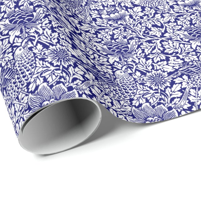 William Morris Vintag Bird & Anemone Pattern Geschenkpapier (Rolleneckpunkt)