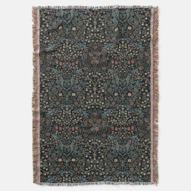 William Morris Vintag Blackthorn Muster Decke (Vorderseite Vertikal)