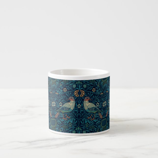 William Morris Vintag Blue Birds Pattern  Espressotasse (Vorderseite)